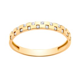 Old English Jewellers 9ct Yellow Gold 0.10ct Eternity Wedding Ring size J K L M N O P Q R S T U (M)