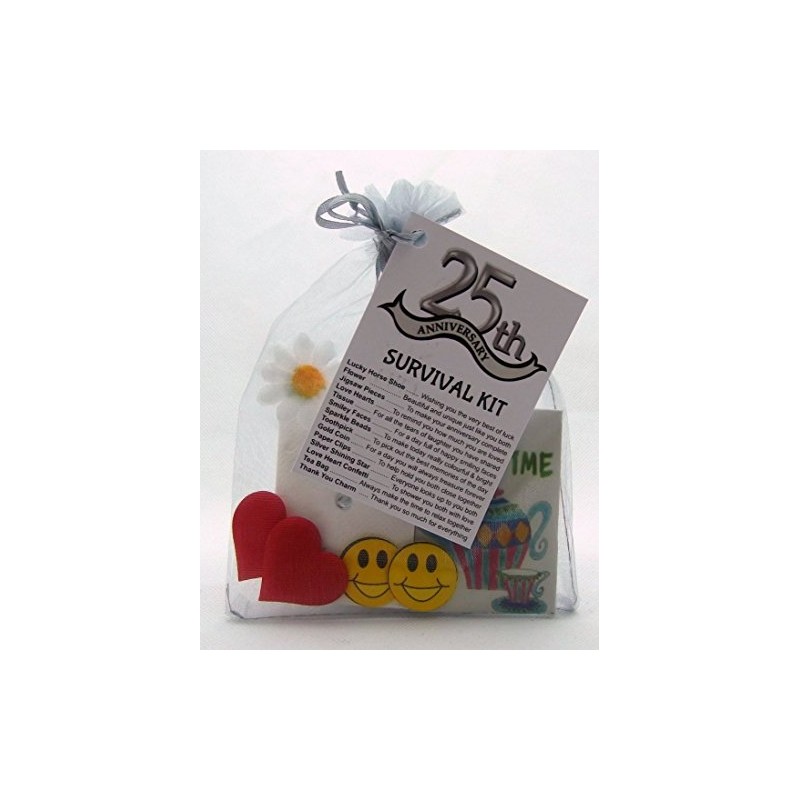 cleverlittlegifts 25th Silver Wedding Anniversary SURVIVAL KIT Novelty Gift Idea