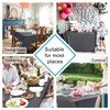 Hiasan Rectangle Tablecloth Grey - Wrinkle Resistant and Waterproof Washable