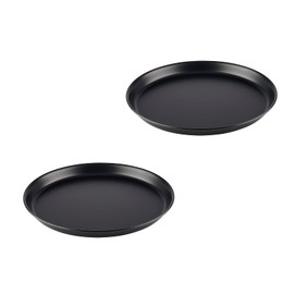 APS Pizza Mould Round Diameter 30/28.3 x 2.5 cm (Set of 2) – Pizza Tray Made of Blue Sheet, Not Coated, Long Service Life, for Professional Pizza Baking