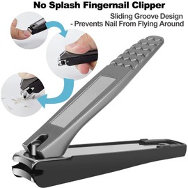 Premium Large Nail Clippers Set (5Pcs), Manicure set Sharp Stainless Steel Heavy Duty Toenail Clippers and Fingernail Clippers kit for Thick Nails and Ingrown Toe nail, Suitable for Adult Seniors Men Women