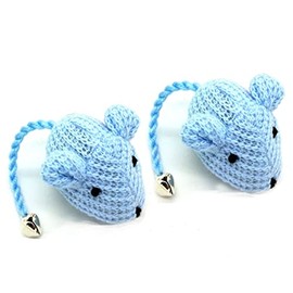Kats'N Us Crochet Mouse Cat Toy - 2 Pk Blue Cat Toy