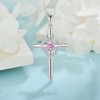 Inpasne Heart Cross Necklace for Women 925 Sterling Silver Infinity