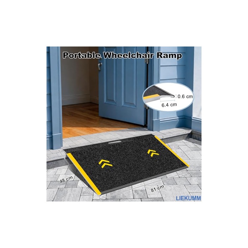LIEKUMM 81 x 48 cm Portable Wheelchair Ramp, 315 kg