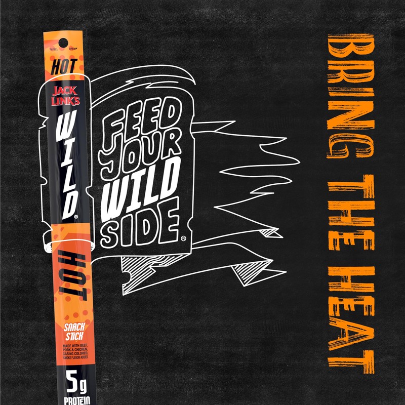 Jack Link's WILD Snack Sticks, Hot Spicy - Protein Snack