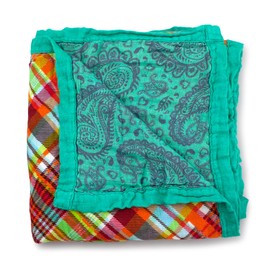 Kanga Care Serene Premium Viscose of Bamboo Muslin Double Layer Reversible Baby Blanket 47x47 - Quinn