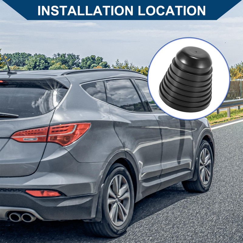 Hihaha Headlight Dust Cover Cap/for Car/Rubber / 1 Pcs Black