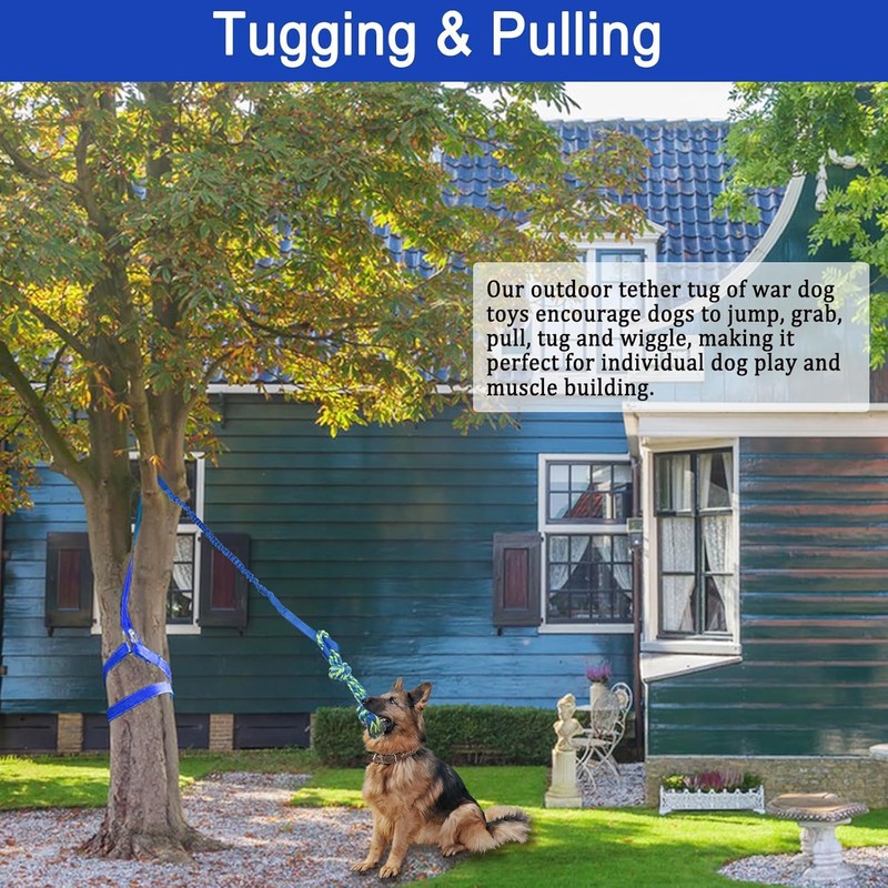 SYOOY Dog Bungee Tug Toy Hanging from Tree,Outdoor Tug of