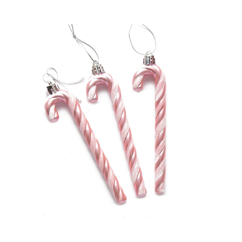 Pack of 6-13CM Glitter Candy Cane –Christmas Tree Hanging Decoration