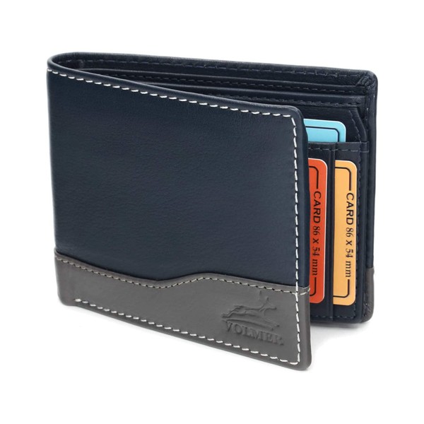 Fa.Volmer ® Manhattan Series #MW114 Genuine Leather Wallet Landscape Format