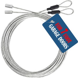 Garage Door Cables for 7ft Door（2 Pack）-8 ft 6 inch Long,Steel Galvanized Cables-Garage Door Cable Replacement Kit- Corrosion-Resistant, Rust-Proof Wire, Durable, Smooth Operation (for 7 ft Door)