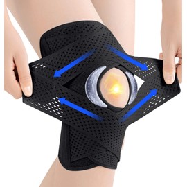ProWaves Knee Support, Men, Women, with Side Stabilisers Patella Knee Support, Orthopaedic Knee Support for Meniscus, Tear Knee Pain, Sports Arthritis Recovery, Adjustable, M