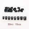 RUNE&SUKYCES Cat eye 30pcs diy Black press on nails short,nail