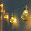 Moroccan Lantern String Lights Battery Powered 10Ft Fairy Lantern Lights
