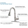 Bathfinesse Kitchen Sink Faucet Brushed Nickel with Pull Down Sprayer