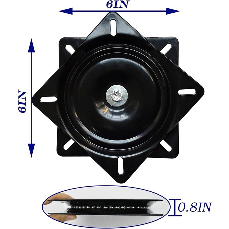 3Pack Heavy Duty Bar Stool Swivel Plate, 6Inch Chair Swivel