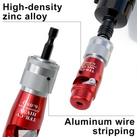 Fivepears drill bit wire stripper Set,electric wire stripper and twisting tool,Iterative version electrician tools，aluminum wire stripping connector,adjustable type include 2.5 4.0 6.0 Square.
