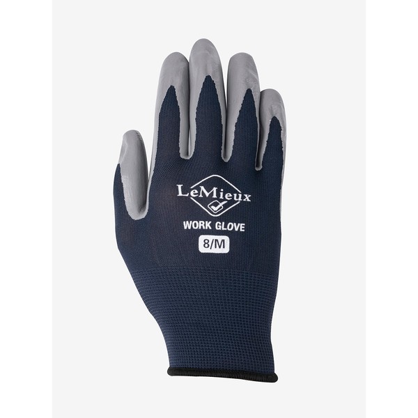 LeMieux Unisex Flexible Work Gloves in Navy with Coated Fingers