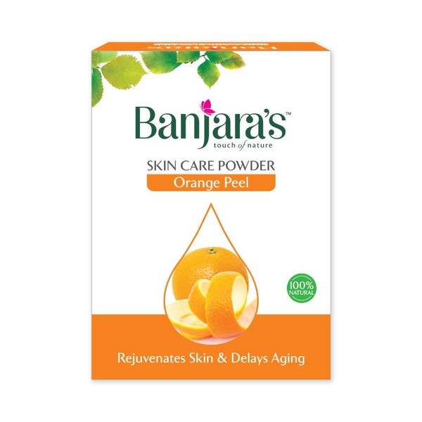 Banjara's Natural Orange Peel Skin Care Powder Rejuvenates Skin & Delays Aging 100g
