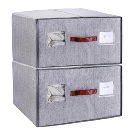 EE-RoomWorld 2 Pack Comforter Organizers, 70L large Closet Organizers with sturdy wall，21"x18"x11" Foldable bed sheet Organizers and Storage bag for quilt,Blankets,Comforter,Clothing,Pillows,Duvet