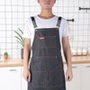 Unisex Waterproof Black Denim Hair Cutting Barber Salon Coffee Waiter