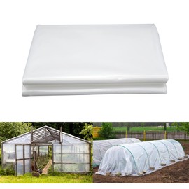 LINSOCLE 2 m x 3 m Polyethylene Film Transparent Greenhouse Film, Thick Tear-Resistant Plastic Film Made of Polyethylene, Greenhouse Film for Covering Vegetable Beds