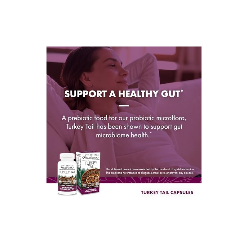 Fungi Perfecti - Host Defense Turkey Tail Cellular Support 60