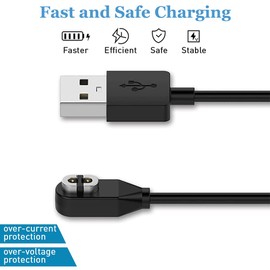 Threeeggs Magnetic Charging Cable Compatible with AfterShokz Aeropex AS800 OpenComm ASC100SG & Shokz OpenRun Pro & OpenRun & OpenRun Mini Wireless Bluetooth Headphones USB Fast Charger Cord (1)