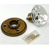 Rousso USA Crystal Door Knob with Faceted Diamond Shape Center,