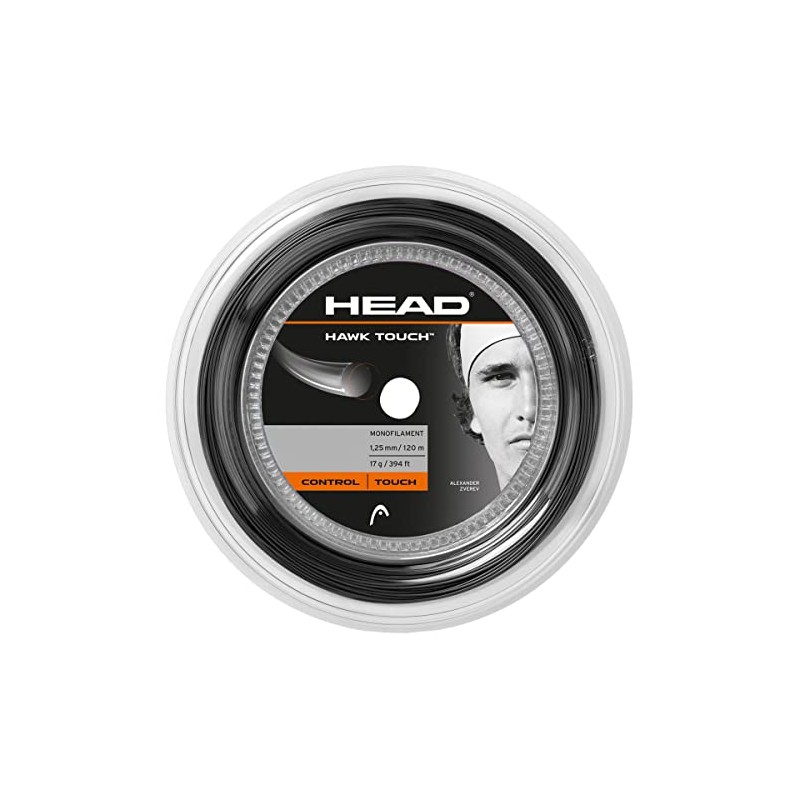 HEAD Unisex-Erwachsene Hawk Touch Rolle 120 Tennis-Saite, Anthracite, 17