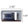 NU-SET 2701-3 Single Hinged Steel Hasp with Rolled Edges, Gray