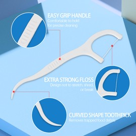 ShanLiHong Dental Floss Picks High Toughness Professional Toothpicks Sticks 3-Pack(300pcs),with Portable Case Seal and ToothpicksEasy StoragePerfect for Family,Hotel,Travel