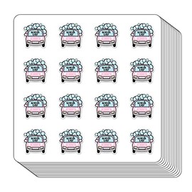 Wash Car Planner Stickers, 0.5 inch Scrapbooking Arts Calendar Kids Crafting 208-Pack