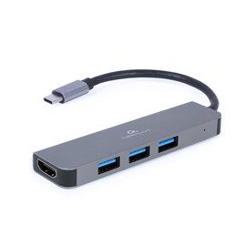 GEMBIRD 3-Port USB Type-C 2-in-1 Combination Adapter (Hub + HDMI)