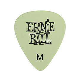 Ernie Ball Super Glow - Púas para guitarra, celulosa, grosor medio, bolsa de 12