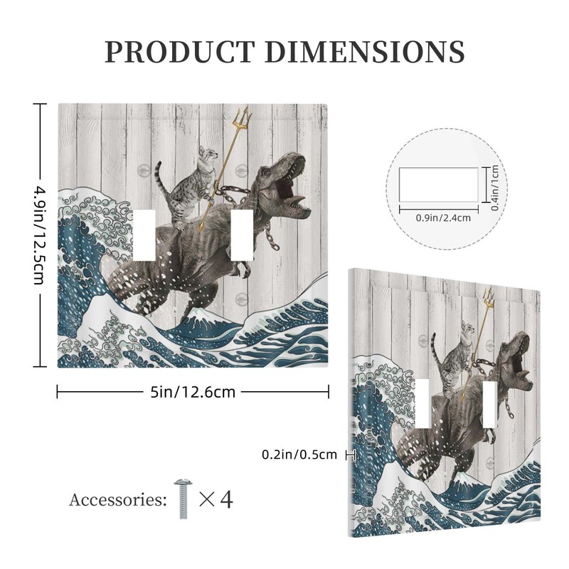 Spshian Hunting Flying Wild Ducks Double Toggle Light Switch Covers