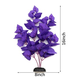 ALEGI Silk Aquarium Plants, Artificial Silk Plants Decorations for Fish Tank,Aquarium Décor Plastic Plants (Purple, 2 Pack)
