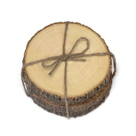 Lipper International Acacia Tree Bark Coasters, Set of 4