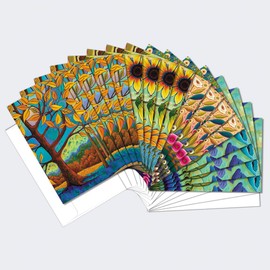 Tree-Free Greetings - All Occasion Cards - Artful Designs - 16 Assorted Cards + White Envelopes - Made in USA - 100% Recycled Paper - 4 x 6 - Naturally Golden (FP54264)