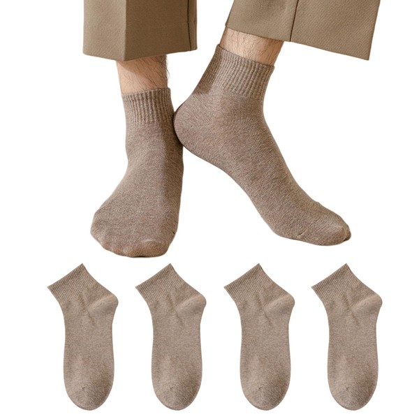 EXGOX Men's Socks, Cotton, Plain, Short Socks, Ankle Socks, Thin,