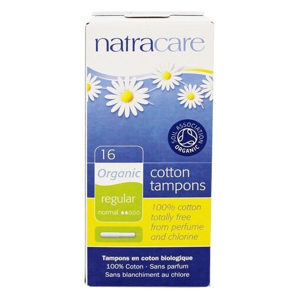 Natracare 9002 Organic All Cotton Tampons with Applicator 16 Count