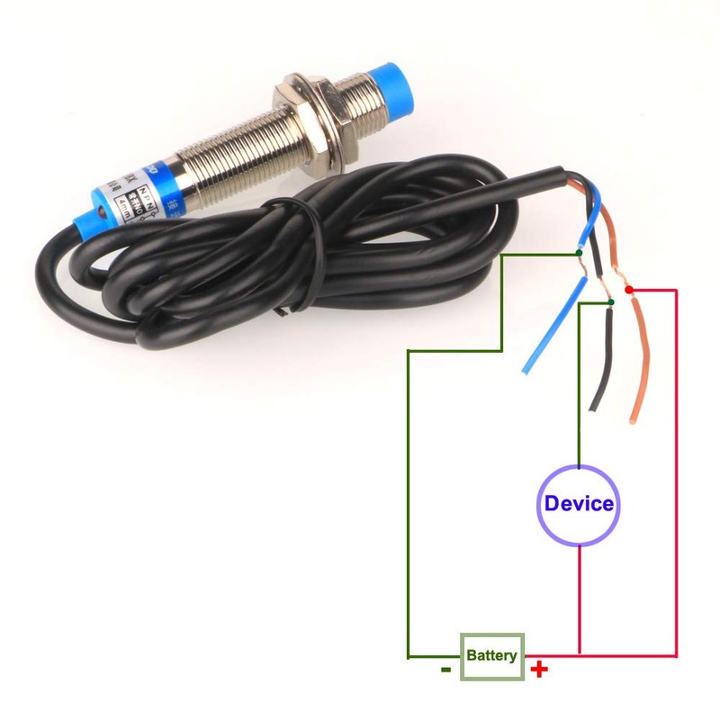 Gebildet 2pcs Metal Inductive Proximity Sensor Detection Switch, LJ12A3-4-Z/BX Detector