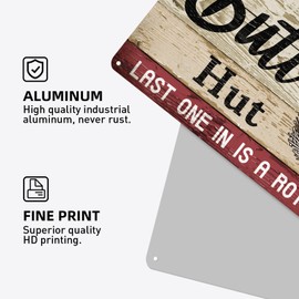 Rousen Chicken Coop Signs, Funny Farm Metal Decor Plaque, Aluminum Sign Suitable for Kitchen, Indoor, Outdoor, Barn, Metal Sign Dimensions are 12x8 Inch，4 Holes for Easy Hanging - The Fluffy Butt Hut.