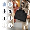 JCBZAMZ Black 42"Garment Bags for Hanging Clothes,4 Pcs Suit Cover