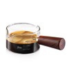 Espresso Shot Glasses with Wood Handle - 120ml Glass Coffee