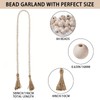 58inch Wood Beads Garland Farmhouse Beads - Natural Prayer Wood