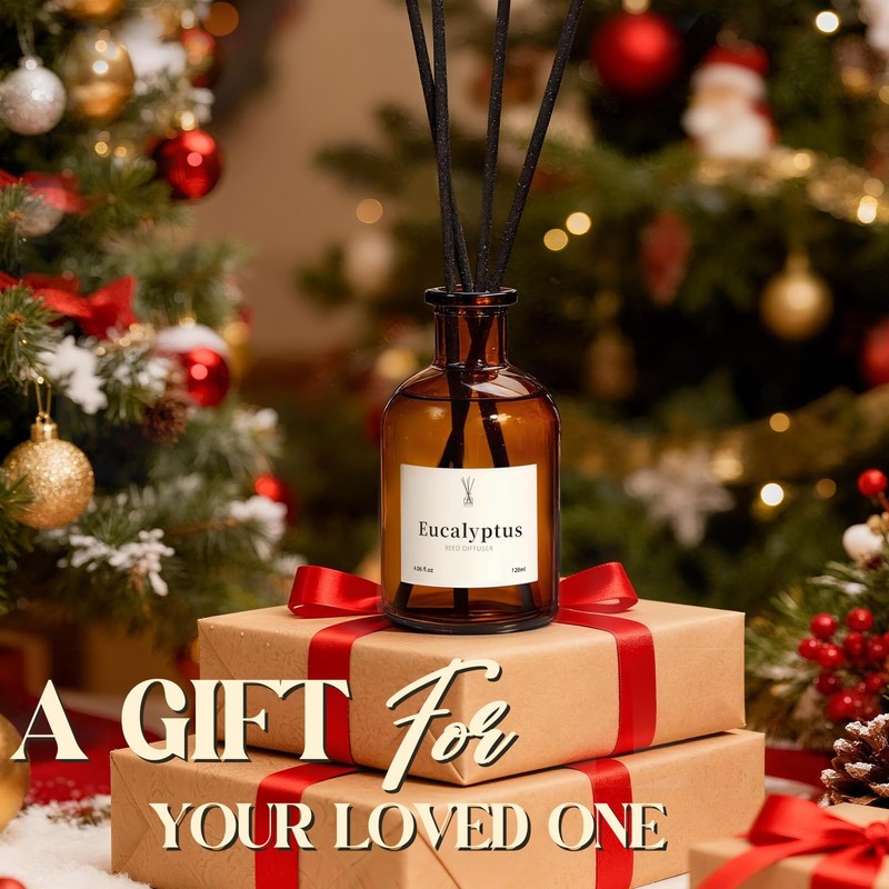 Reed Diffuser Set, 8.12 fl.oz Eucalyptus Scented Diffuser with Sticks,