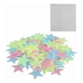 Molin Paquete 100 Estrellas Fluorescentes Fosforescente Adorno