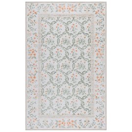 Gertmenian Indoor Boho Accent Rug - 3x5 Small, Non Slip, Super Strong, Ideal for High Traffic Areas in Bedroom, Living Room, Kitchen - Vela, Ivory, 24609