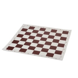 Sunrise Chess & Games Vinyl Rolling Chess Board - White Brown #6